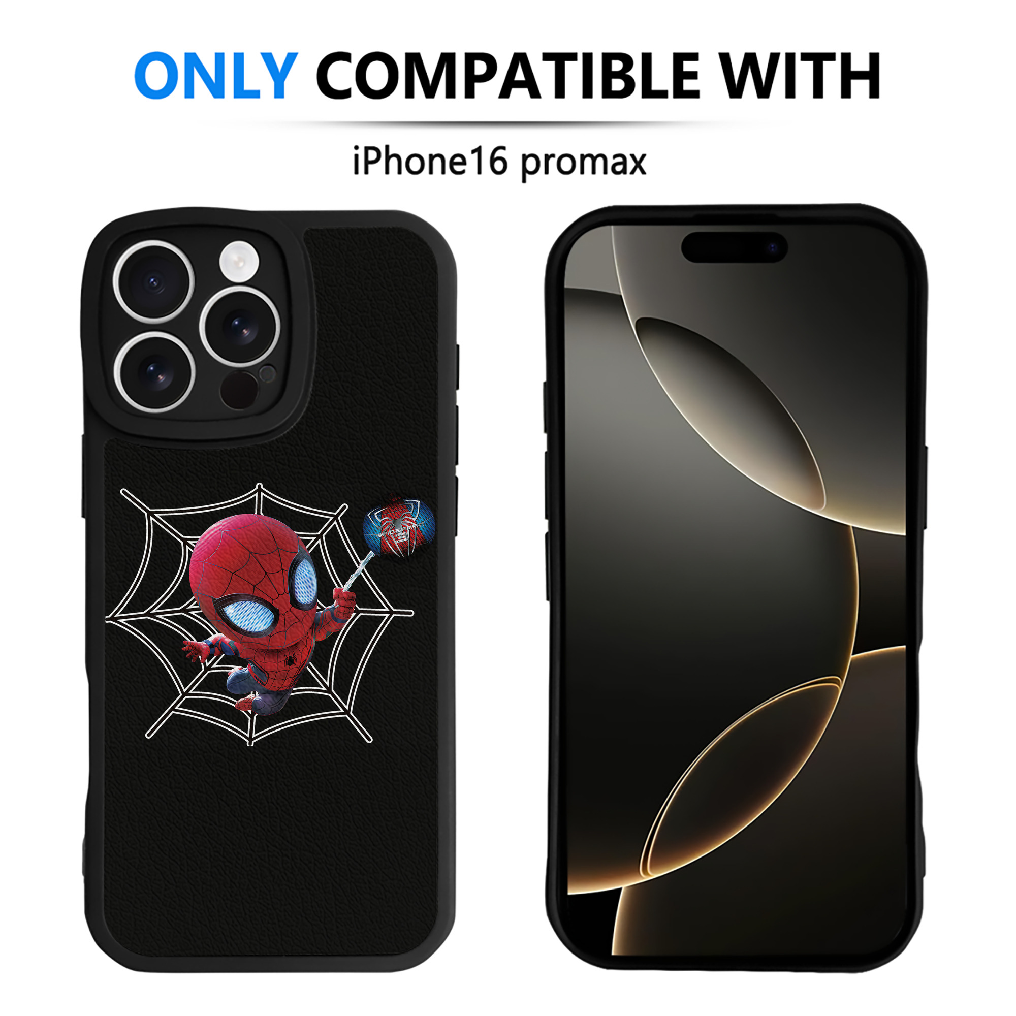 Spider Man スパイダーマン 【iPhone 16シリーズ対応】シリコンスマホケース（レザー調） 材質：シリコン